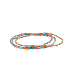 Set Of 3 GORJANA Miami Gigi Striped Stretch Fit Beaded Bracelets NWTS